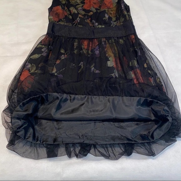 Plastic Island Black Rose Dress Size Small - Picture 9 of 14